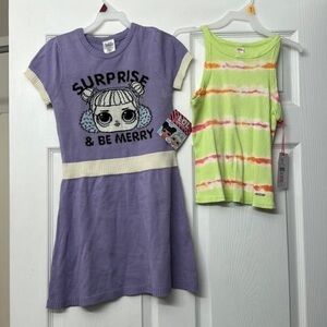 Girls Medium Dress and Tank Top Bundle